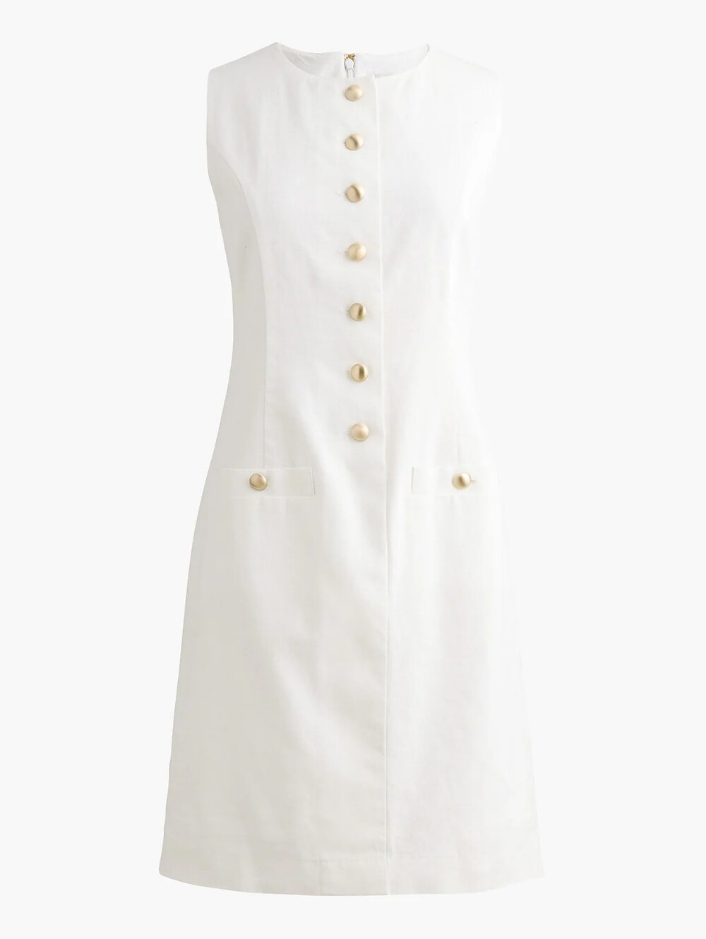 J Crew Linen-blend button-front mini dress - Picture 2 of 6